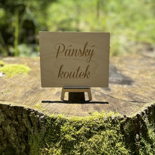 Dřevěná cedulka PÁNSKÝ koutek