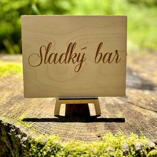 Dřevěná cedulka Sladký bar