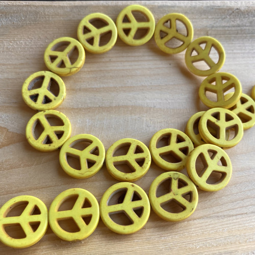 Peace žluté, 3 ks