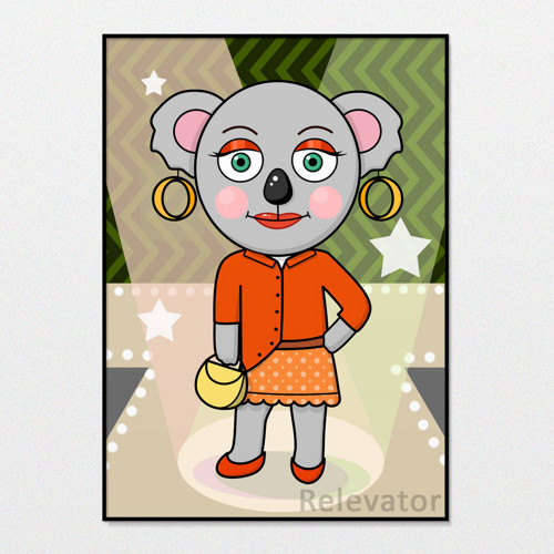 Módní koala ilustrace - svěží Erika — foto 1