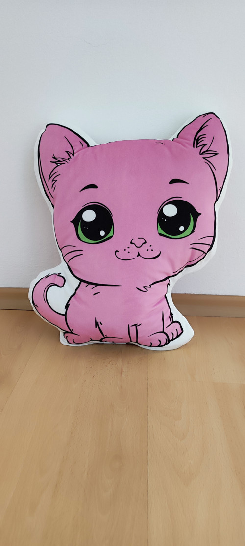 3D polštářek kočka.