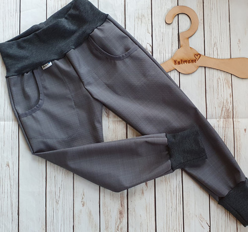 Jarní/podzimní softshell kalhoty šedá