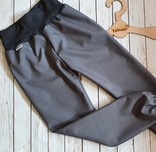 Jarní/podzimní softshell kalhoty šedá