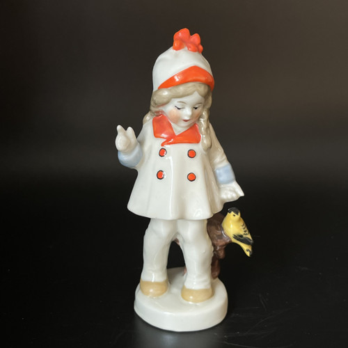 Porcelánová soška Holčička, 14 cm, Fasold & Stauch