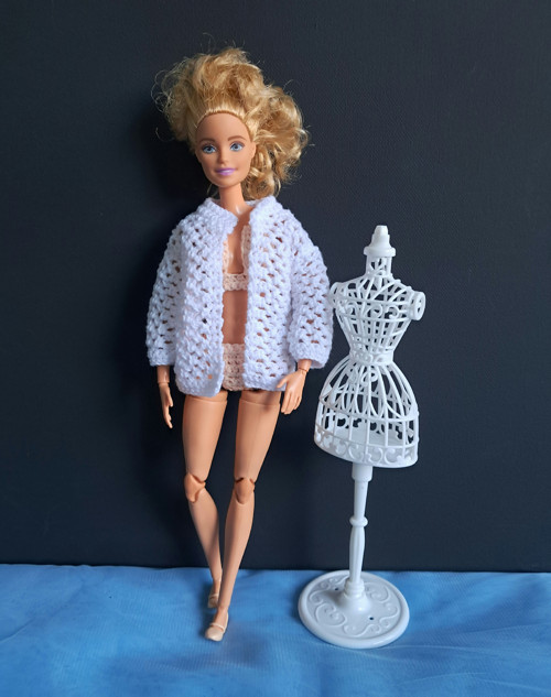 Háčkované plavky se svetříkem pro panenku Barbie