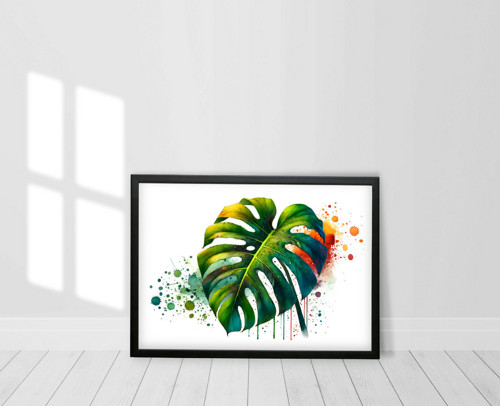 Monstera deliciosa - Plakát Tisk na grafický papír