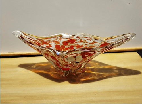 Vintage Silnostěnná skleněná mísa - Murano