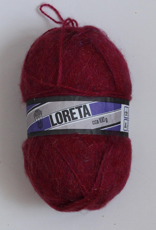 Příze Loreta 100g vínová