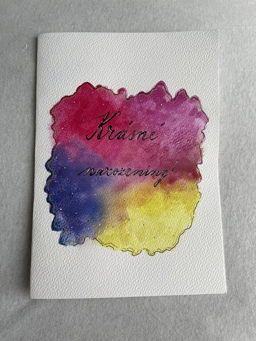 Ručně malované blahopřání 0043