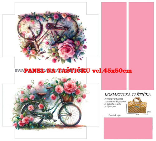 Panel na taštičku bavlna — foto 1