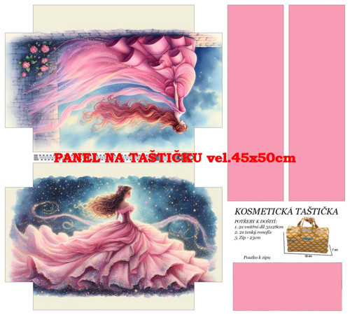 Panel na taštičku bavlna — foto 1