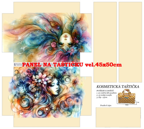 Panel na taštičku bavlna — foto 1