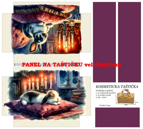 Panel na taštičku bavlna — foto 1
