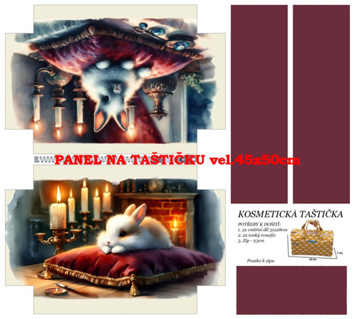 Panel na taštičku bavlna — foto 1
