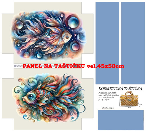 Panel na taštičku bavlna — foto 1