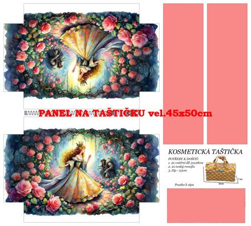 Panel na taštičku bavlna