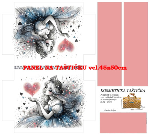 Panel na taštičku bavlna — foto 1