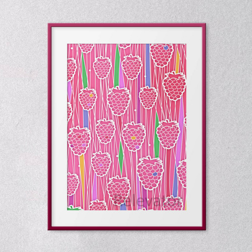 Fruit lace grafika - malina