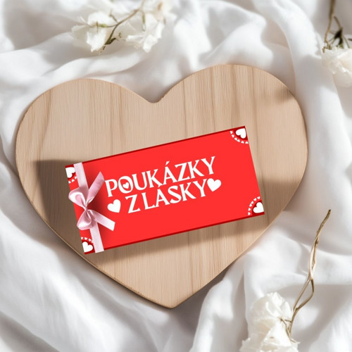 Láskyplné poukázky červené srdcové (PDF k tisku)