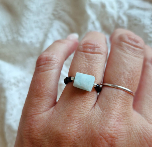 Larimar*broušený spinel*prsten — foto 1