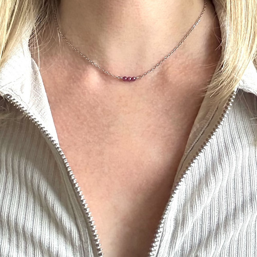 Náhrdelník s rubíny choker