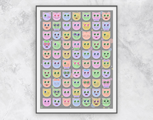 Grafika Koťátka (pastel) - mix — foto 1