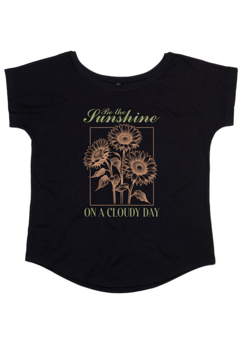 Bio dámské triko "Be the sunshine on a cloudy day"