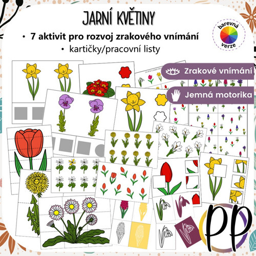 Jarní květiny - zrakové vnímání (PDF)