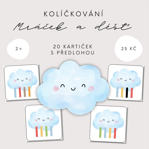 Kolíčkování - mráček a déšť (PDF - tisk)