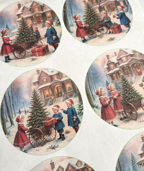 Originální rýžový papír na decoupage/ Vikt.Vánoce