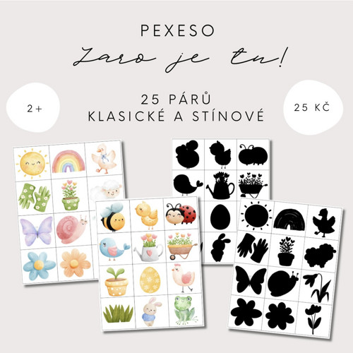 Pexeso - jaro je tu! (PDF - tisk)