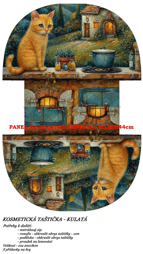 Panel na taštičku bavlna — foto 1
