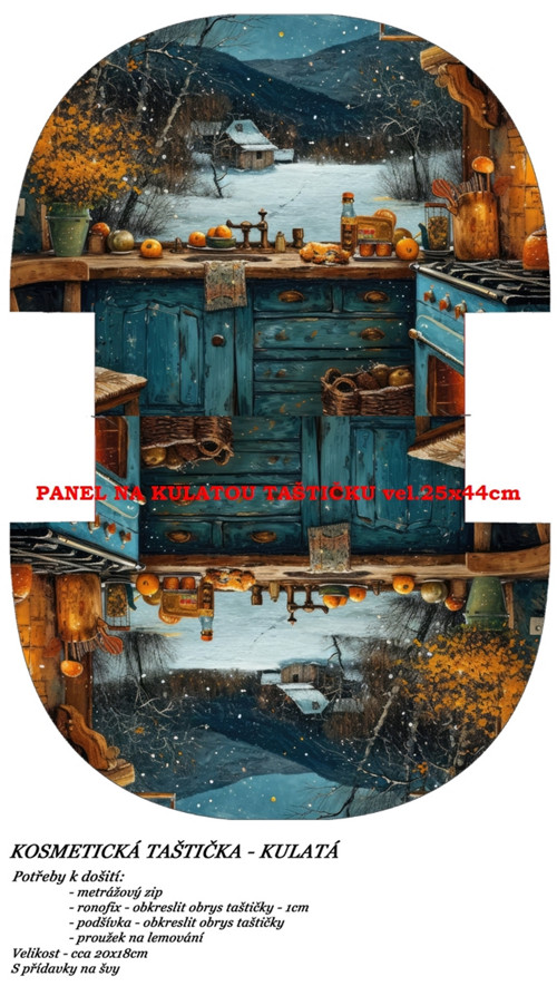 Panel na taštičku bavlna — foto 1