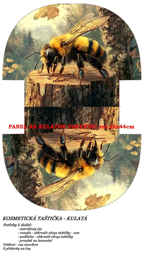 Panel na taštičku bavlna — foto 1
