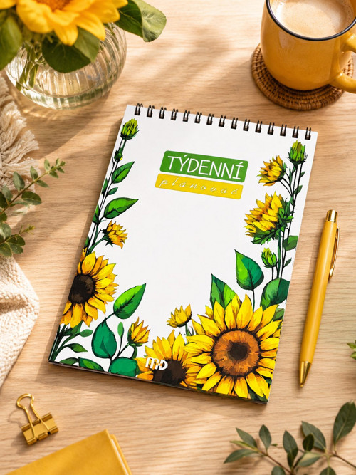 Týdenní plánovač - A5, trhací (Slunečnice) — foto 1