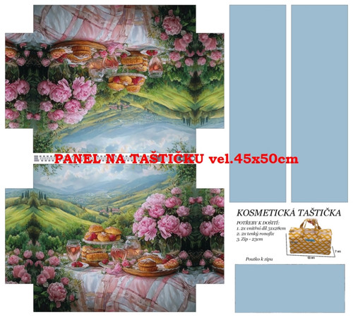 Panel na taštičku bavlna