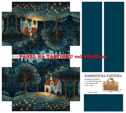 Panel na taštičku bavlna