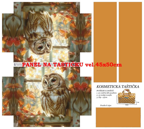 Panel na taštičku bavlna — foto 1