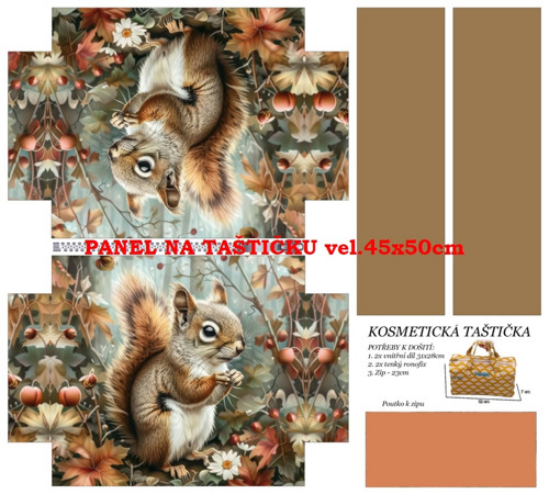 Panel na taštičku bavlna — foto 1