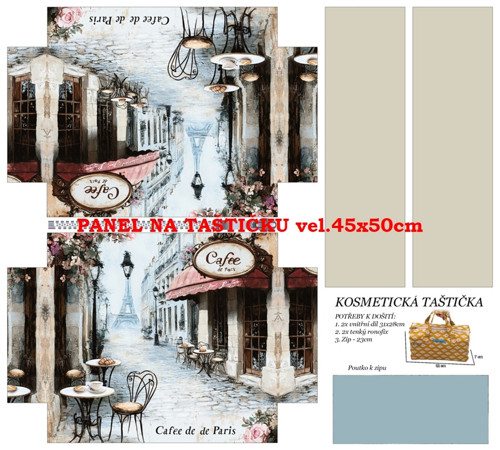 Panel na taštičku bavlna — foto 1