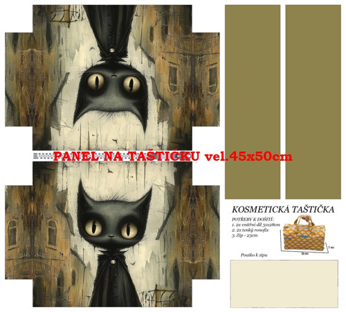 Panel na taštičku bavlna — foto 1