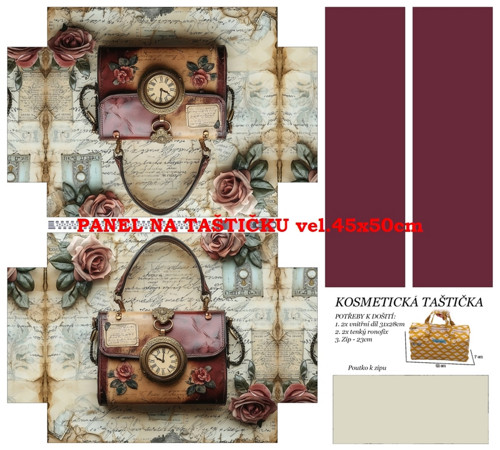Panel na taštičku bavlna