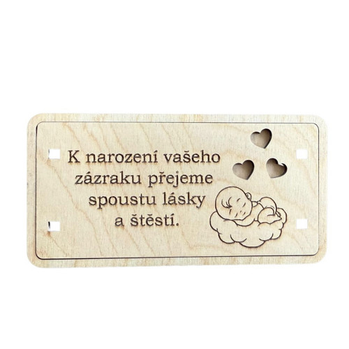 Originální přání na peníze - k narození dítěte
