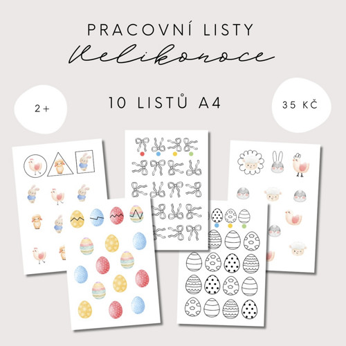 Pracovní listy - Velikonoce (PDF - tisk)