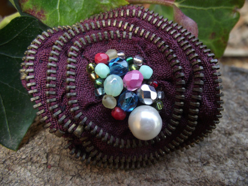 Fleur pearls bordeau...