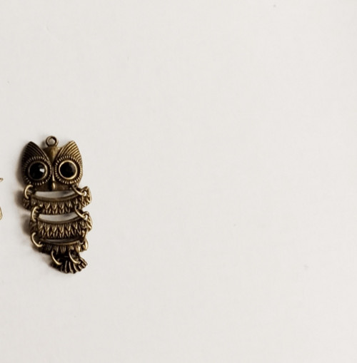 Přívěsek sova pohyblivé díly 50x23mm