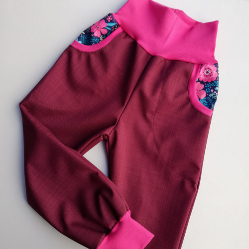 Softs.kalhoty-jaro-podzim - LUČNÍ KVÍTÍ - kapsy