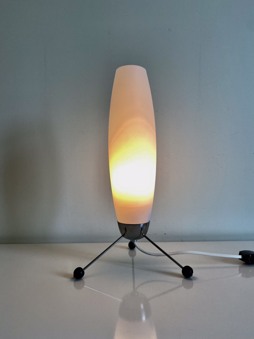 Velká retro lampa lampička Raketa, Brusel