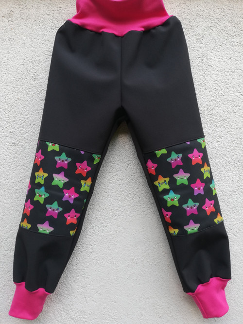 Softshellové kalhoty- HVĚZDIČKY- v.116 skladem