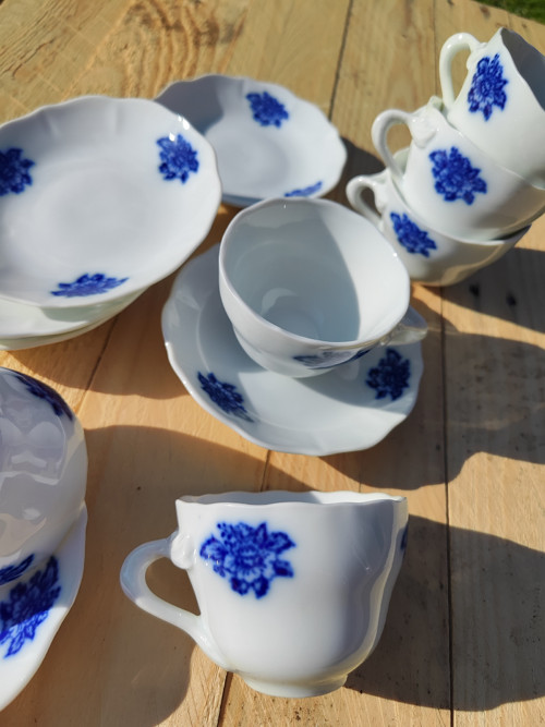 Porcelánové šálky a podšálky ROKOKO
